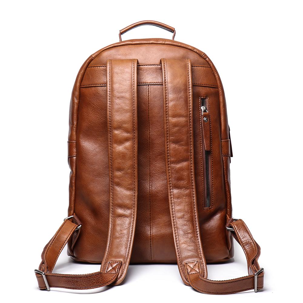 Men's Genuine Leather Business Outdoor Travel Backpack Cowhide Large Capacity Multifunction Fashion Trend Computer Bag