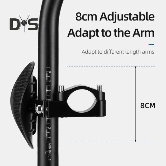 1 par de apoio de braço para bicicleta, guidão de MTB, estrada, mountain bike, barra aerodinâmica, alça de relaxamento, leve, liga de alumínio, ciclismo, apoio de braço, barra, acessórios para bicicleta