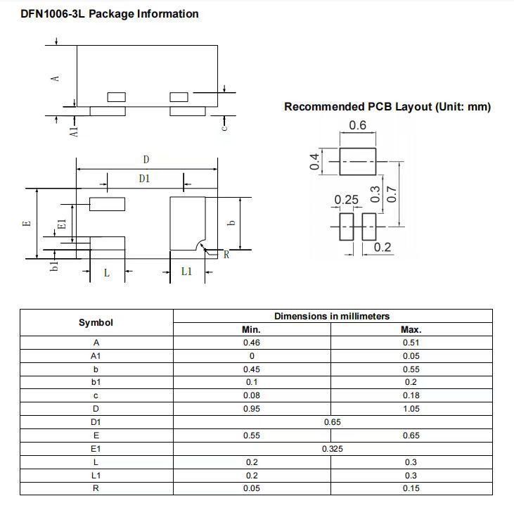 60V 380mA N-Channel SOT883 MOSFET Transistor, Surface Mount DFN1006-3, Tube 2N7002KN