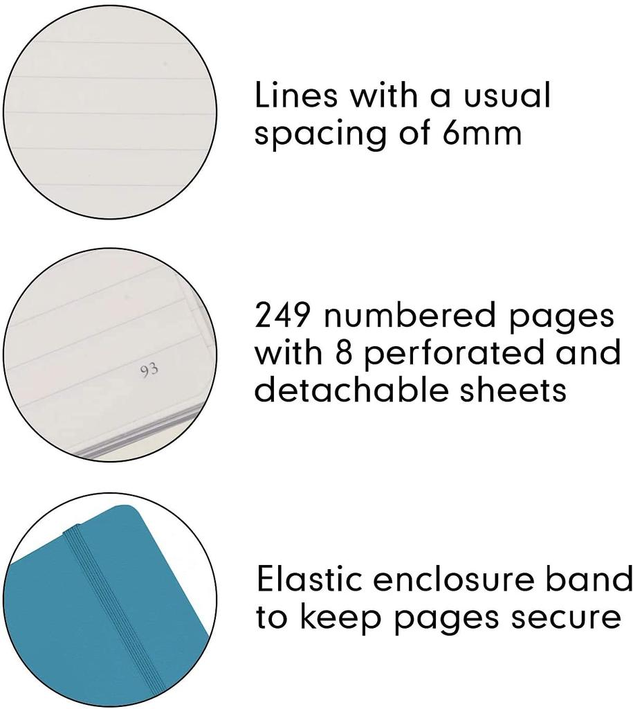 Leuchtturm A5 Notebook with Dotted Grid, Nordic Blue, 354586, Officially Imported