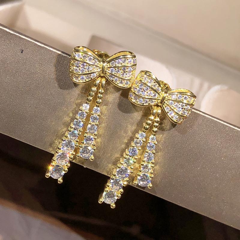 925 sterling silver temperament elegant butterfly earrings ladies jewelry zircon long earrings party birthday all-match jewelry белый