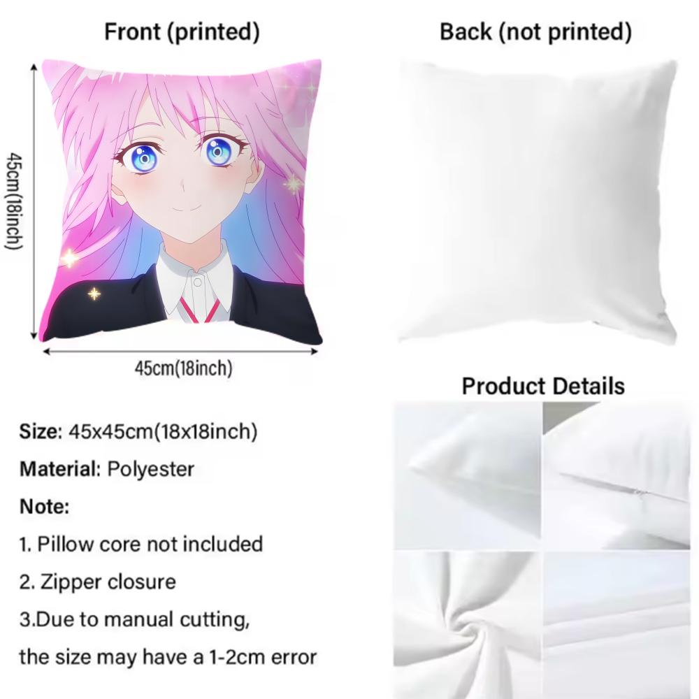 Anime Shikimori’S Not Just A Cutie Cushion Cover Soft & Easy-Wash Pillow Case – Versatile For Couch, Bed, Travel And Office