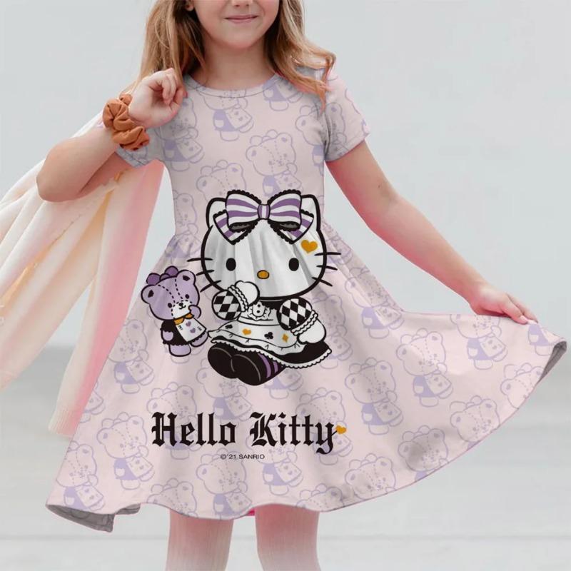 

Girls 3D Unicorn Dress Short Sleeve Summer Spring Vacation Daily Holiday Princess Beautiful 110