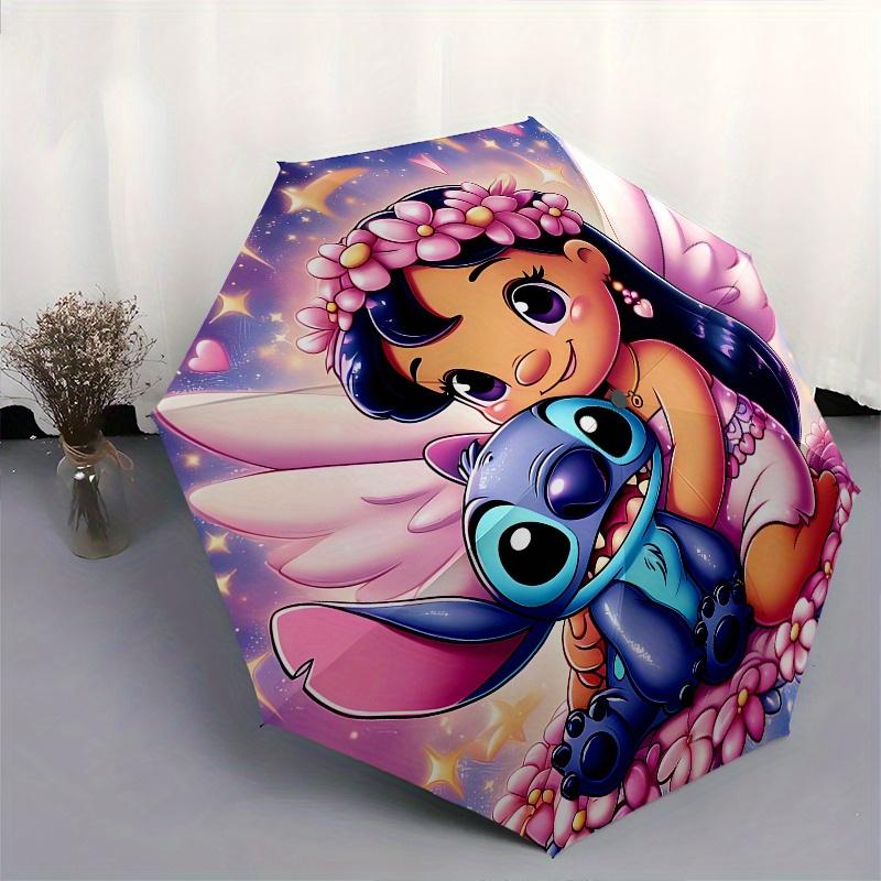 Fantasy Fairy Stitch Themed Automatic opening and closing folding umbrella, 8-rib windproof, compact travel design, suitable for all occasio