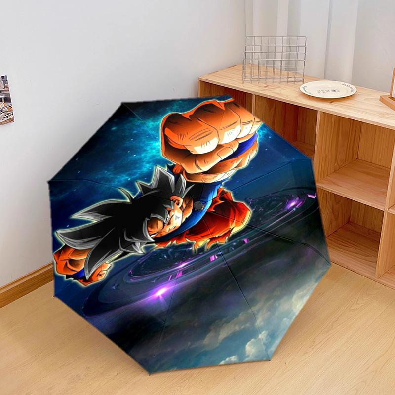 Goku Dragon Power Legacy Folding Umbrella Umbrella Suitable For All Seasons Three Folds Light Umbrella