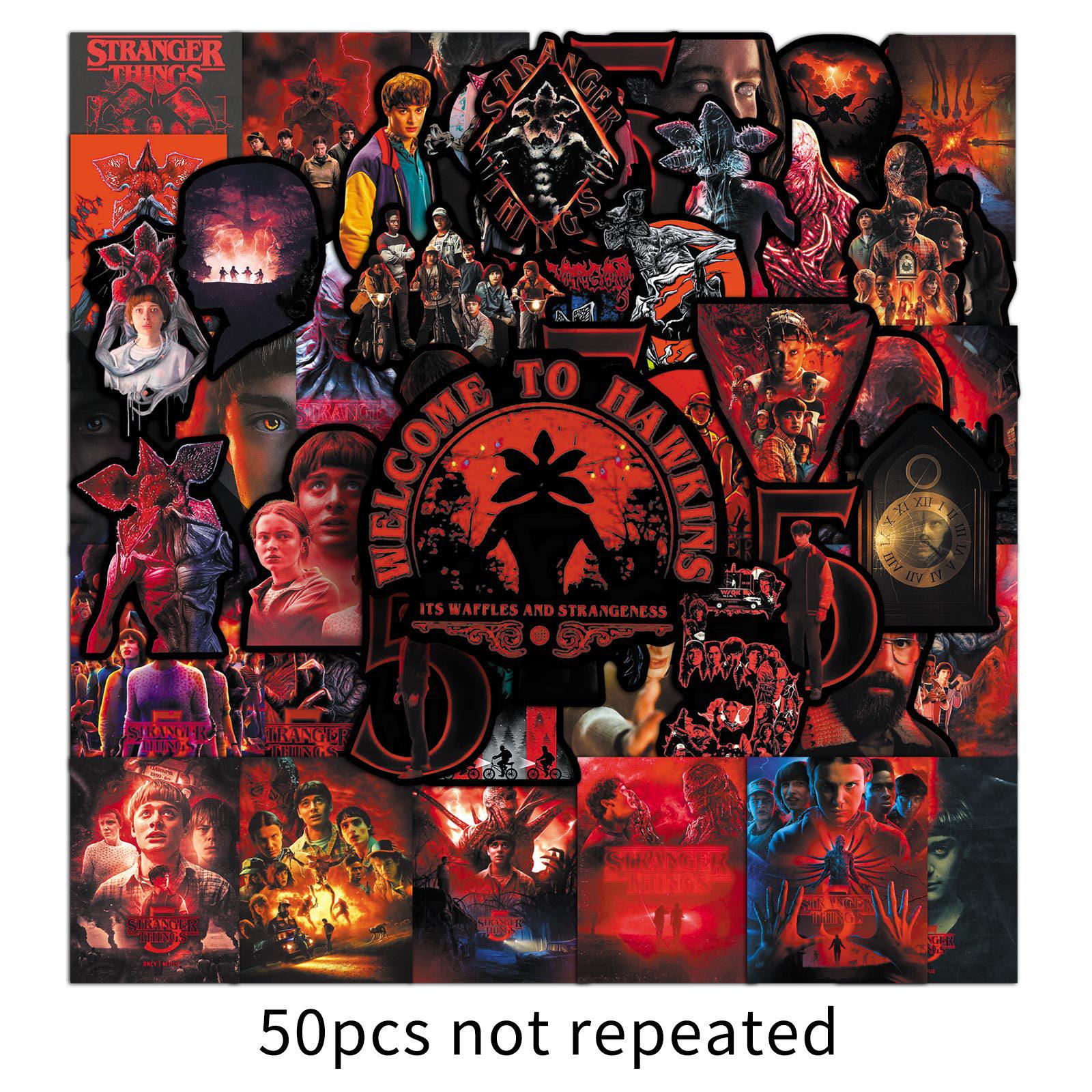 50 Strange Stories Horror Series Poster Stickers - Creative Journal and Fridge Decor