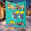 Bananas In Pyjamas Pattern Blanket for Home Decoration, Bed, Sofa, Car Travel, Camping, Suitable for All Seasons, Birthday Christmas Gift