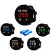Universal 12V 24V DC LED Digital Voltmeter Anti-Interference Auto Battery Voltage Monitor Detector Gauge