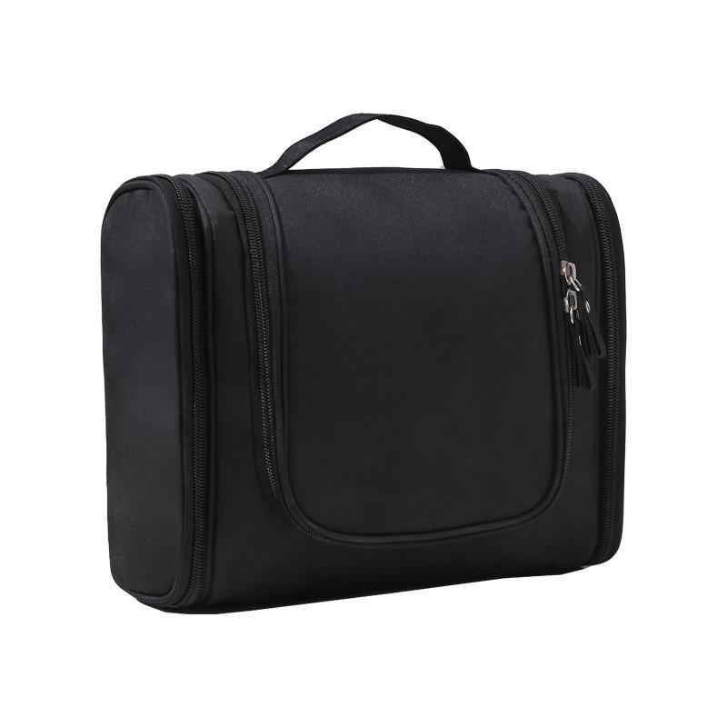 Travel Toiletry Bag With Hanging Hook And Dual Zippers For Bathroom Organization