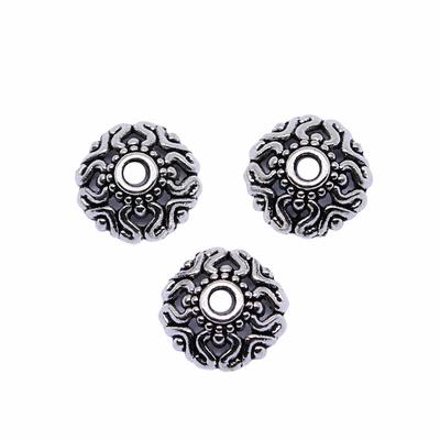 Antique Silver Color Bead Caps 9x9mm Brand: WYISYWG 50Pieces Jewelry Fashion 2019