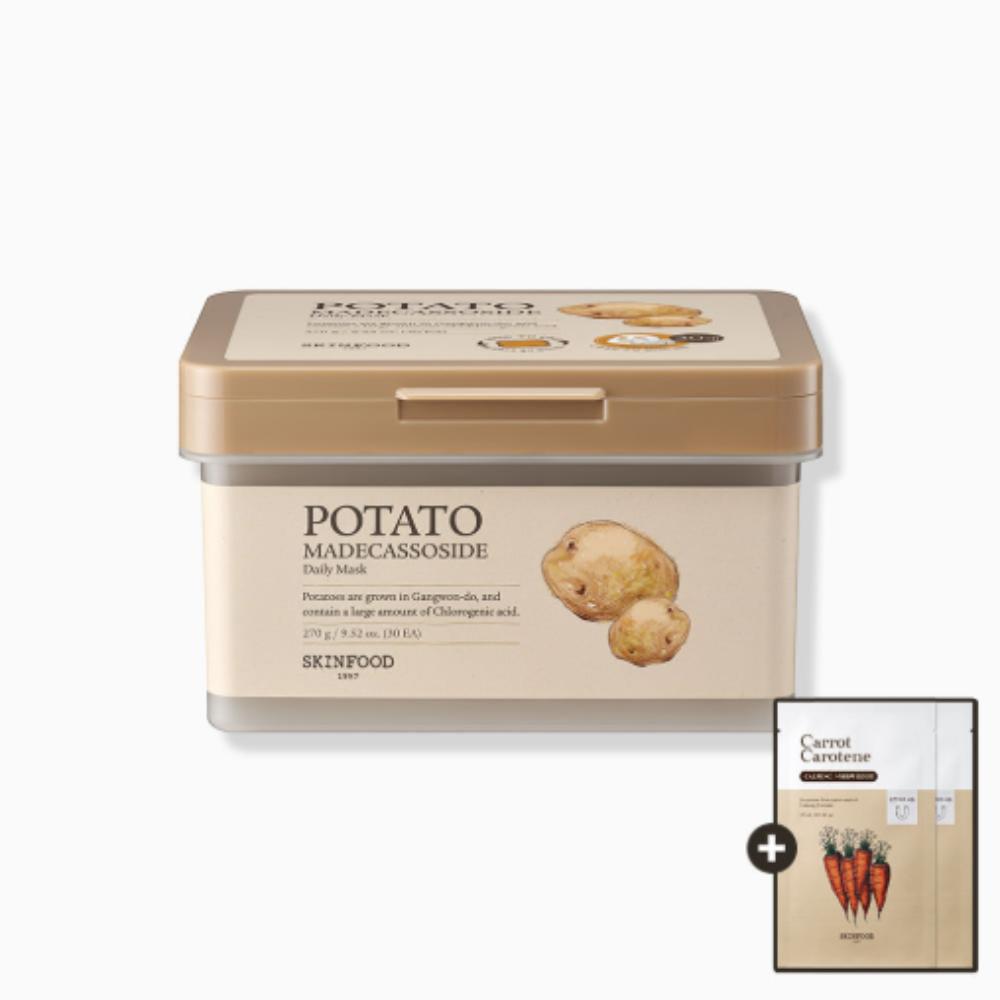 

Skinfood Potato Madecassoside Daily Spot-Soothing Mask 30pcs 270g [Includes 2 Carrot Masks]
