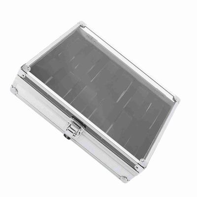 Aluminium Uhren-Display-Box 6 Fächer Schmuck-Display-Box Uhrenkoffer Schmuckaufbewahrung