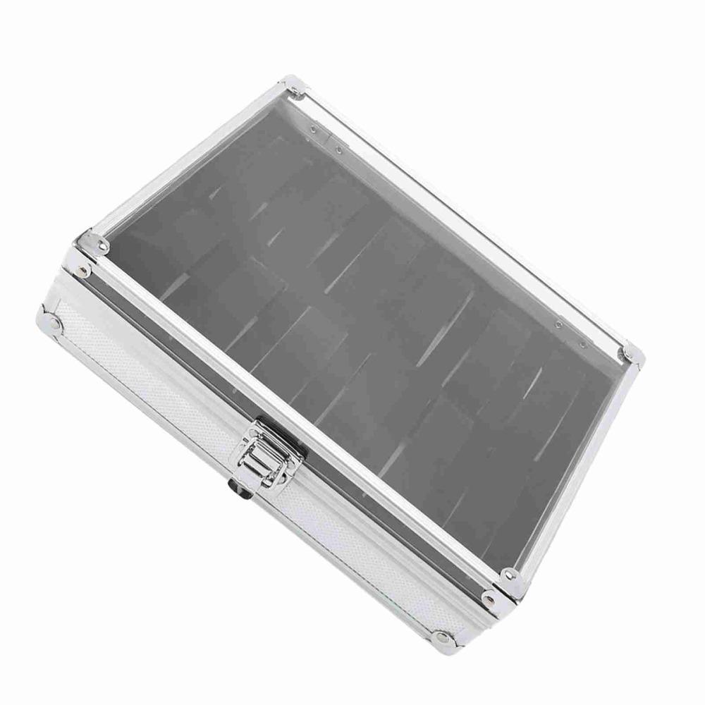 12 Grid Slots Watch Storage Box Aluminum Jewelry Display Box Watch Case Jewelry Storage