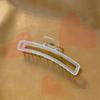 2026 Trendy Big Size Hair Clip Woman Girls Thick Hair Accessories Luxury Metal Hair Claw Clips Rectangle Rhinestone Mix Pearl
