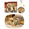 Mini Stuffed Toy Non-deforming Vivid Cartoon Funny Mascot Lion Leopard Tiger Plush Toy for Ornament