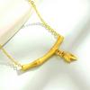 Ancient gold crafts Bamboo Necklace Fashion Design Light Luxury Simple Style choker Pendant for women Party Jewelry Gift