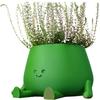 3,14" Glad Ansikt Plantepotte Håndlaget 3D-printet Søt Gitar Plantepotte Tema Sukkulentpotte For Gitarelskere