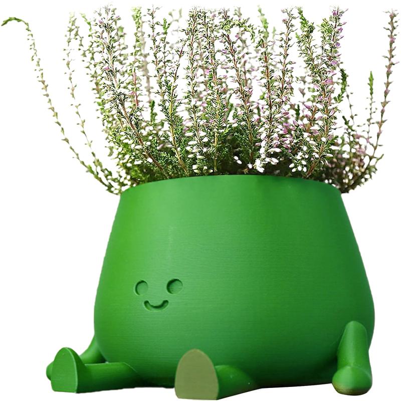 3.14" Happy Face Planter Handmade 3D Printed Cute Guitar Planter Theme Succulent Pot For Guitar Lovers