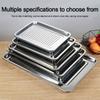New Stainless Steel Tea Tray Rectangle Japanese Style Serving Plate Drainage Water Tray Teahouse Restaurant