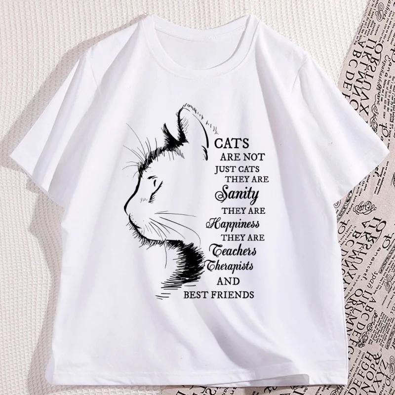 

Hip Hop Streetwear Clothing Cat Lover TShirt Unisex Women Casual Shortsleeved Printed T Shirt Comfortable Crewneck Graphic Tee 4XL
