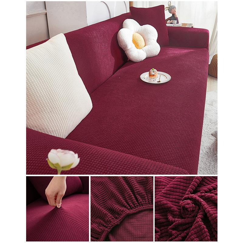 Elastic Jacquard Fabric Sofa Cover Stretch Couch Cover Sectional L Shape Sofa Slipcover Corner Case for Living Room 1/2/3/4 Seat