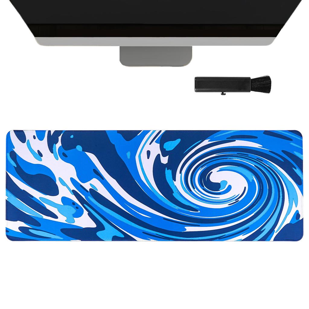 TOCCOOL Swirl Mouse Pad Large Mouse Pad Blue Gaming Mouse Mat Mouse Mat for Home and Office Brush E-Sports (Cleaning Included)