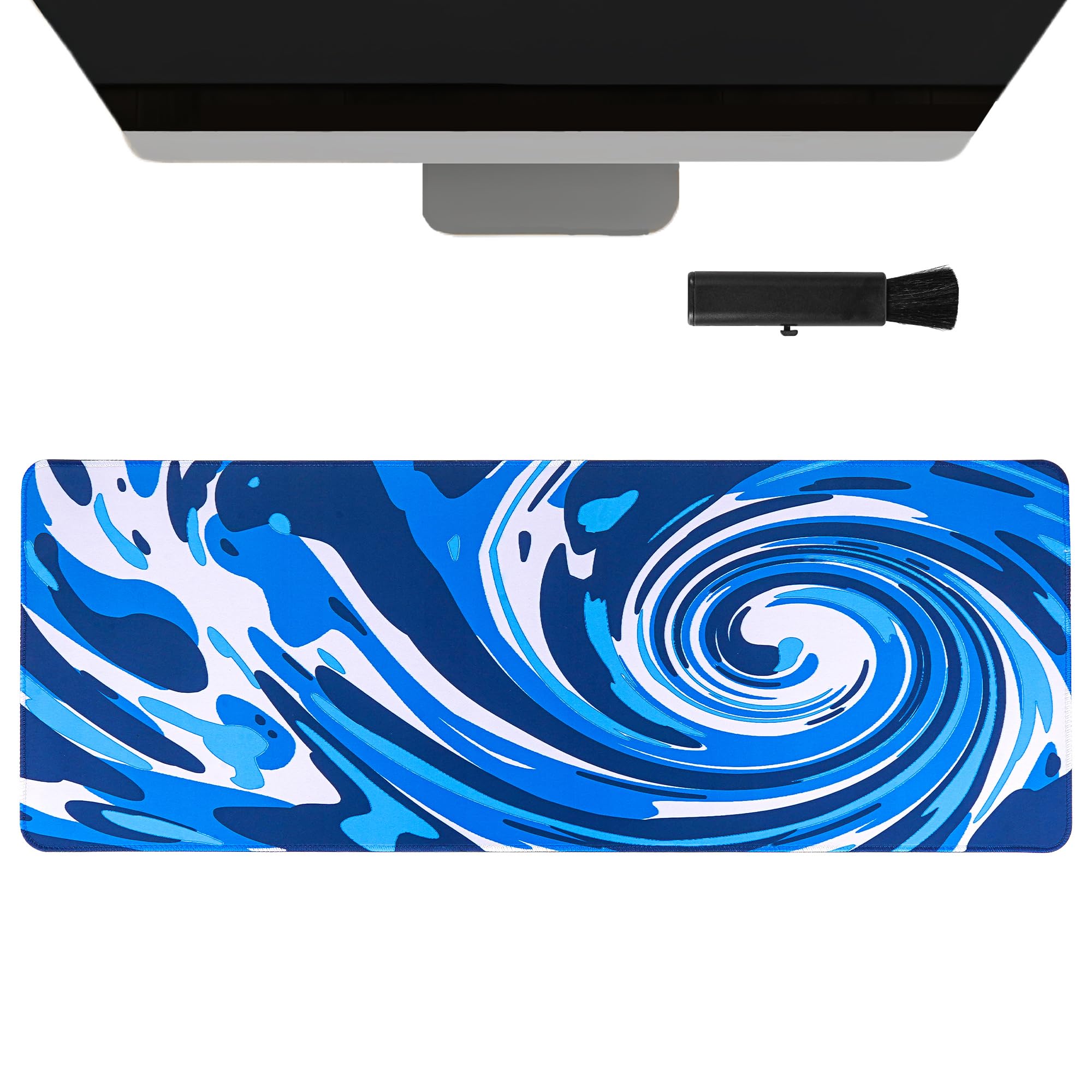 

TOCCOOL Коврик для мыши Swirl Большой коврик для мыши Синий Игровой коврик для мыши Коврик для мыши для дома и офиса Кисть E-Sports (Уборка включена) синий