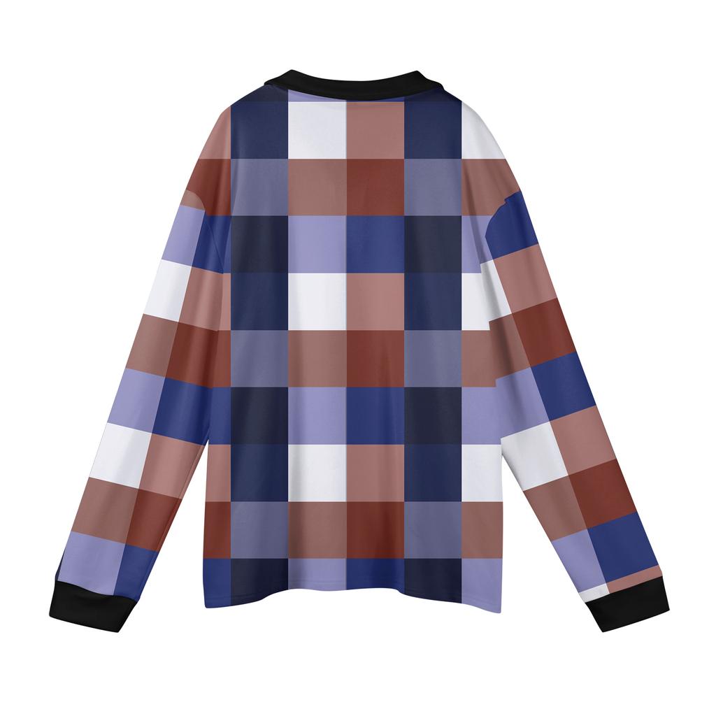 Men's Casual Striped Print Button-Up Long-Sleeve Tops