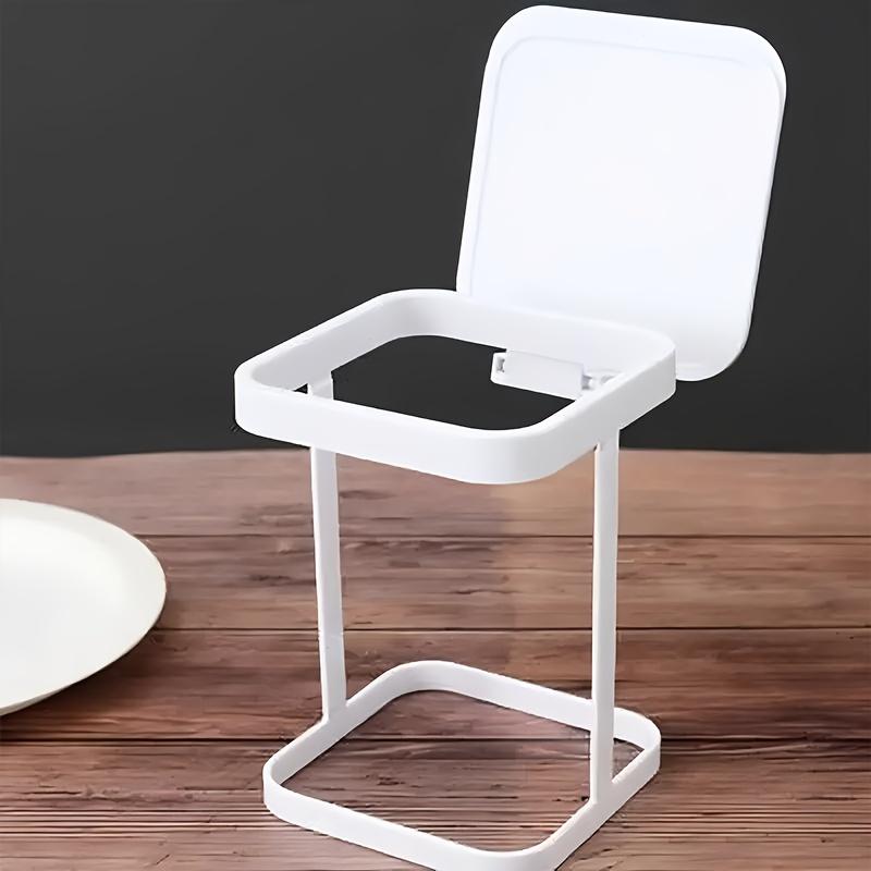 

Mini Foldable Desktop Garbage Can with Lid, Portable Compact Waste Bin, Neat Desk Trash Container for Office & Daily Use