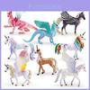 Modelo Animal Pvc Unicórnio Arco-Íris Pégaso Dragão Figura Para Brincadeira Educativa Infantil