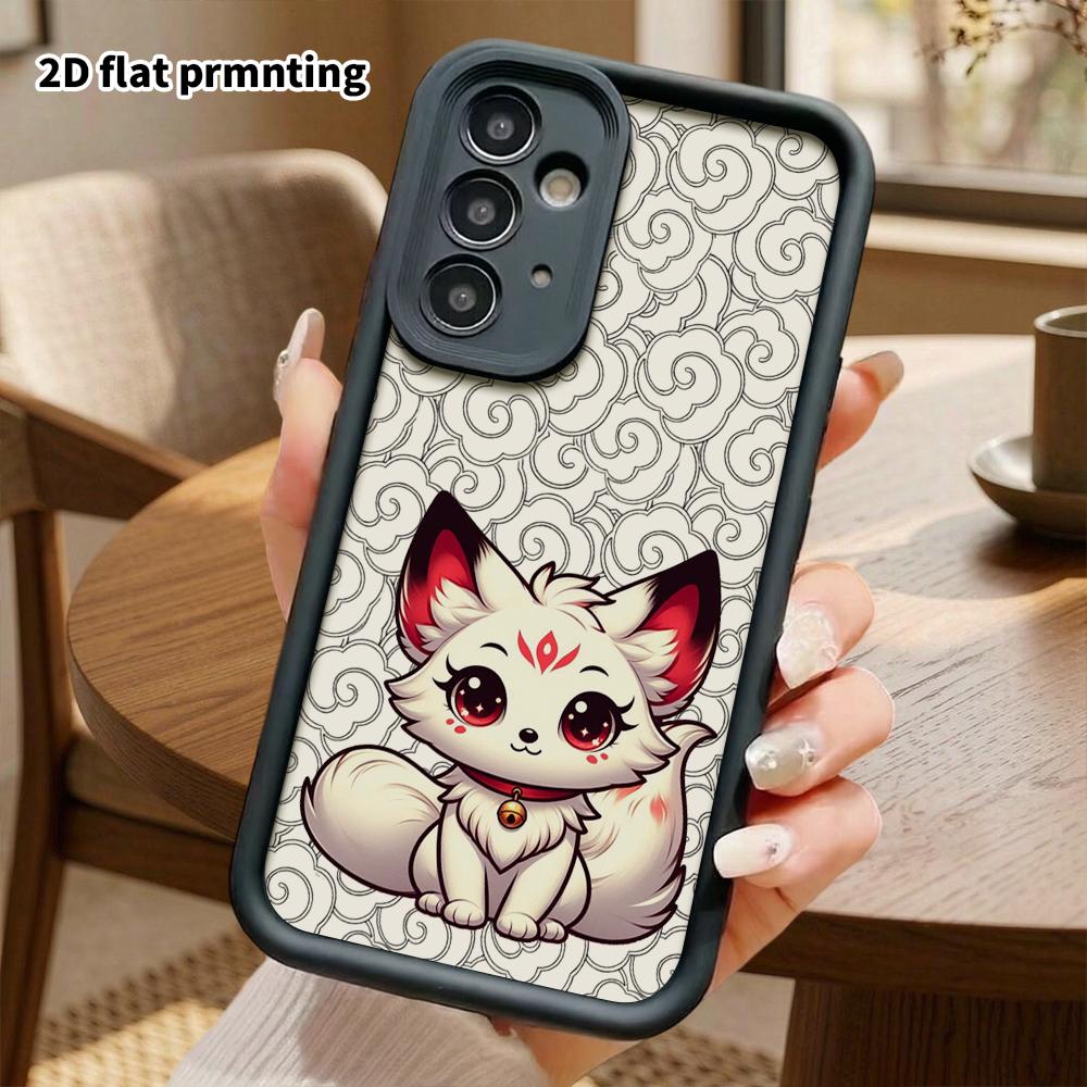 Phone Case: 2D Flat Samsung Galaxy A34 A35 M05 M06 S20 S22 S21 FE Plus 5G Protective Case, Bell Nine-Tailed Fox, Christmas and Halloween Gifts