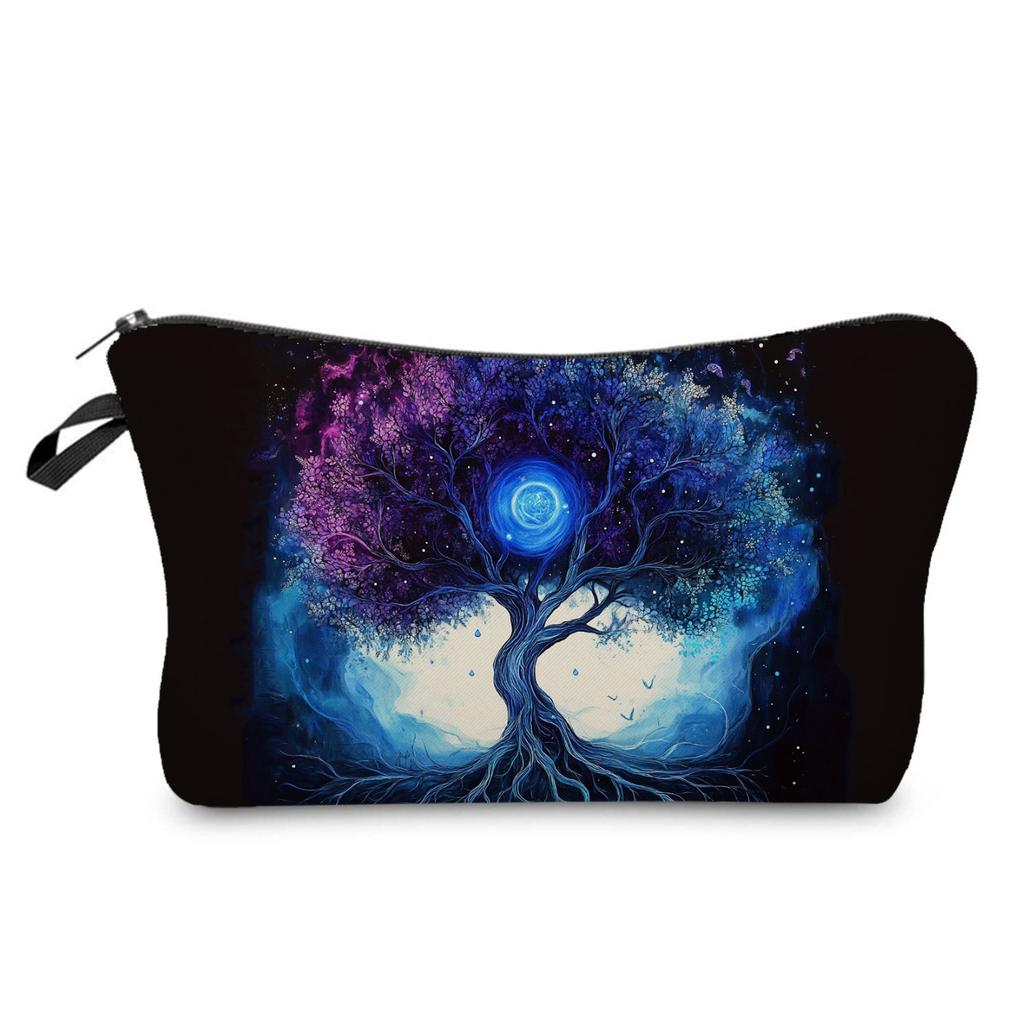 Women Tree of Life Print Cosmetic Bag Toiletries Organize Travel Storage Case 6854 KTB