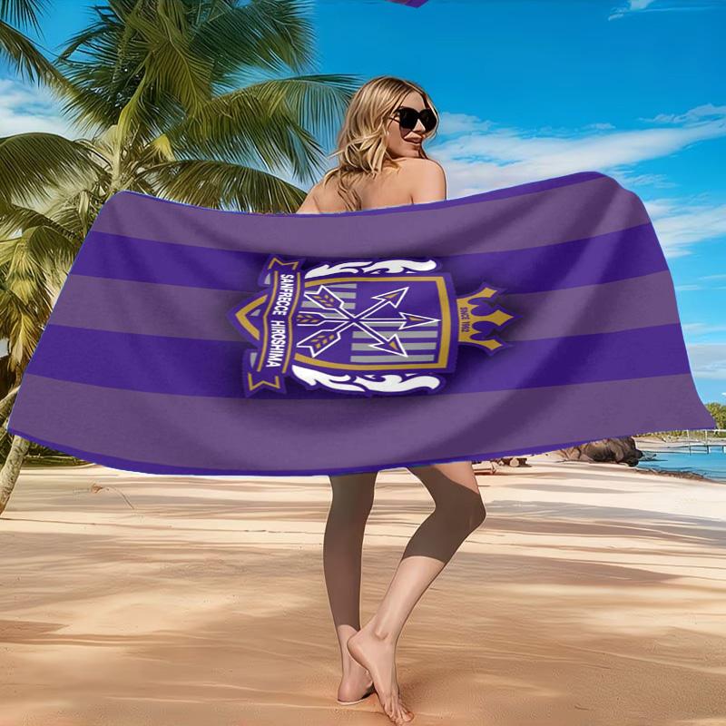 Fußballverein Wappen Aufgedrucktes Mikrofaser Strandtuch, Weich Und Saugfähig, Schnelltrocknend, Ideal für Sommerreisen, Strand-Essential, Schwimmbad