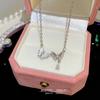 18K Gold Titanium Rhombus Clavicle Chain Necklace - Women’s Trendy Geometric Choker Pendant