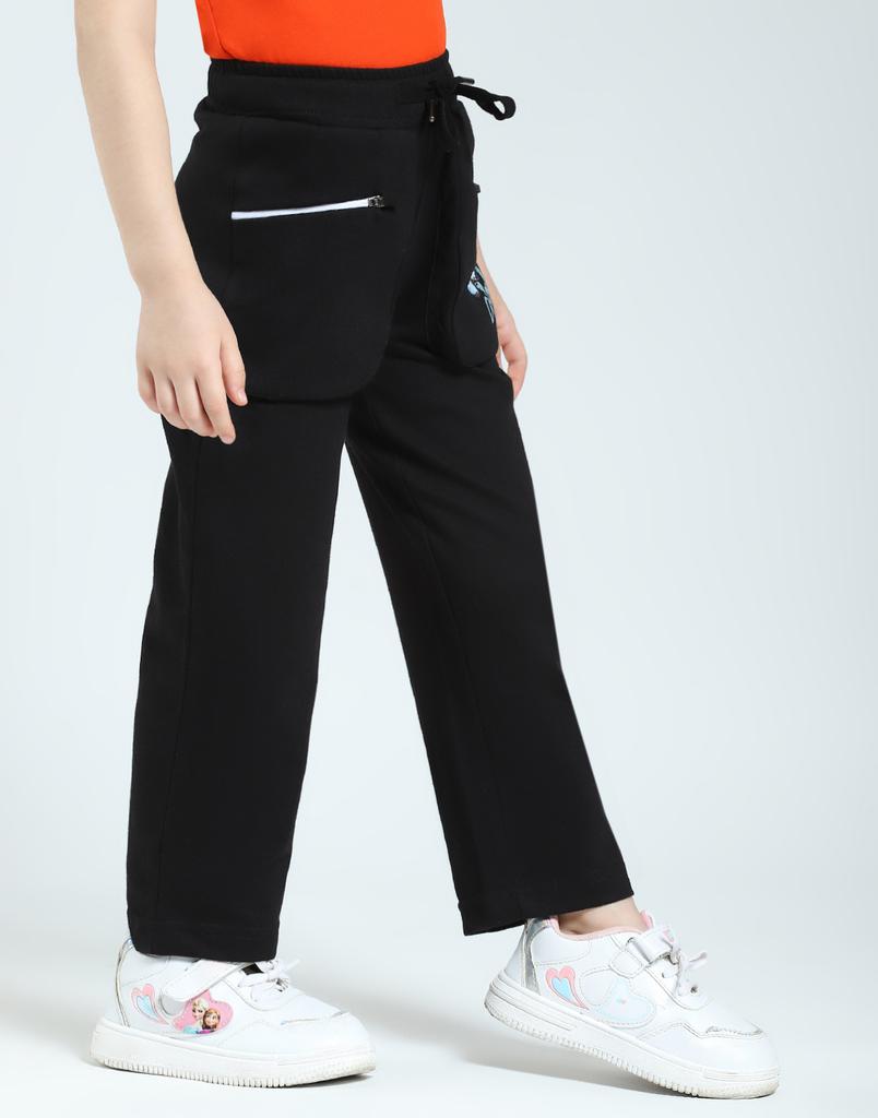 MONTE CARLO Girls Solid Regular Fit Lower Track Pants