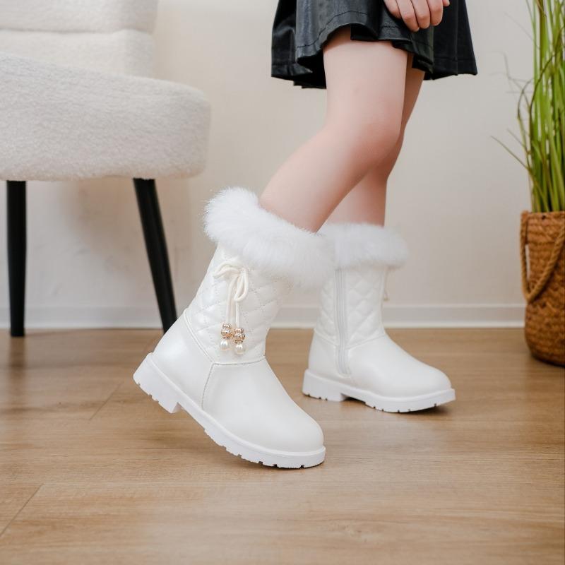 

Модные милые зимние ботинки для девочек с плюшевой подкладкой 37 белый