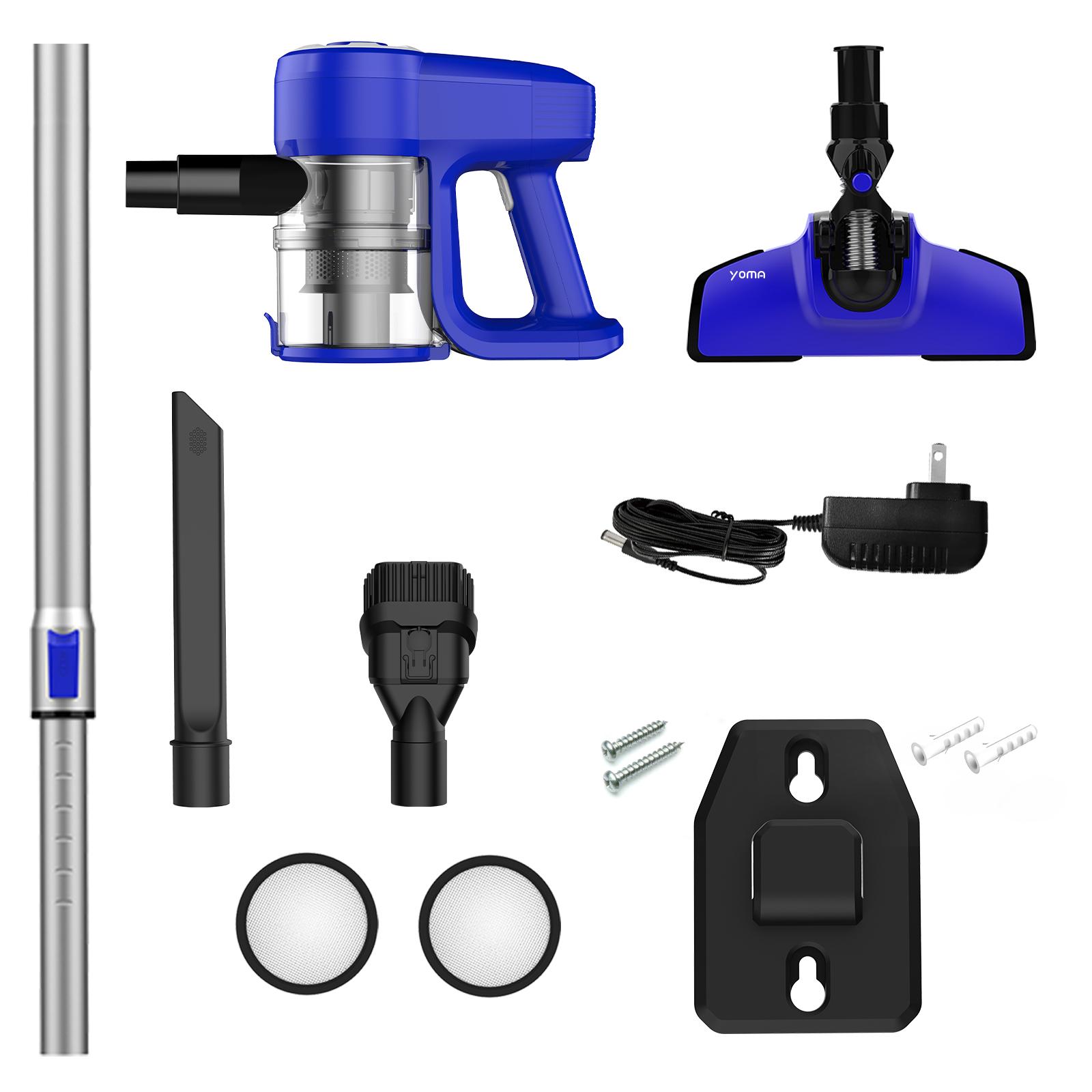 

Yoma N3 Сверхлегкий беспроводной пылесос 17 кПа, до 40 минут работы, 6-в-1, пылесос для ковров, твердых полов, шерсти домашних животных, синий синий