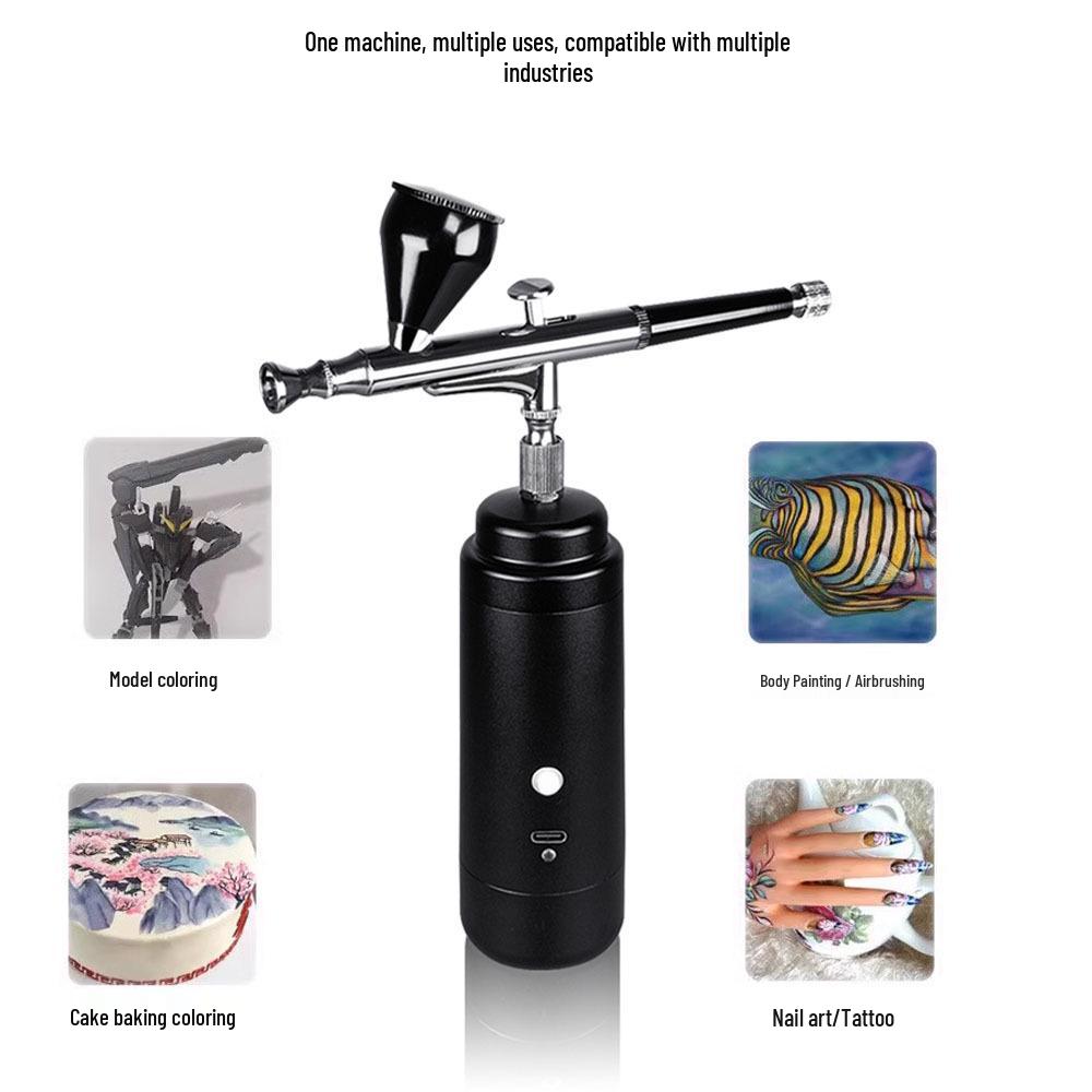 Multifunctional Airbrush Set with Acrylic Paint Spray Gun and Industrial Grade Air Pump for Model Coloring