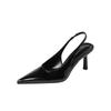 9733-1 Backspace Commuter Single Shoes Pointed High Heels Simple Shallow Mouth Bag Head Strap Sexy Stiletto Single Shoes Women's Shoes