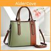 Pu Material Womens Handbag With Color Splicing Design For Daily Use