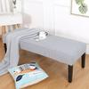 Stretch Jacquard Dining Long Bench Cover Thickened Living Room Anti-Dust Removable Bench Slipcover Washable Bench Seat Protector
