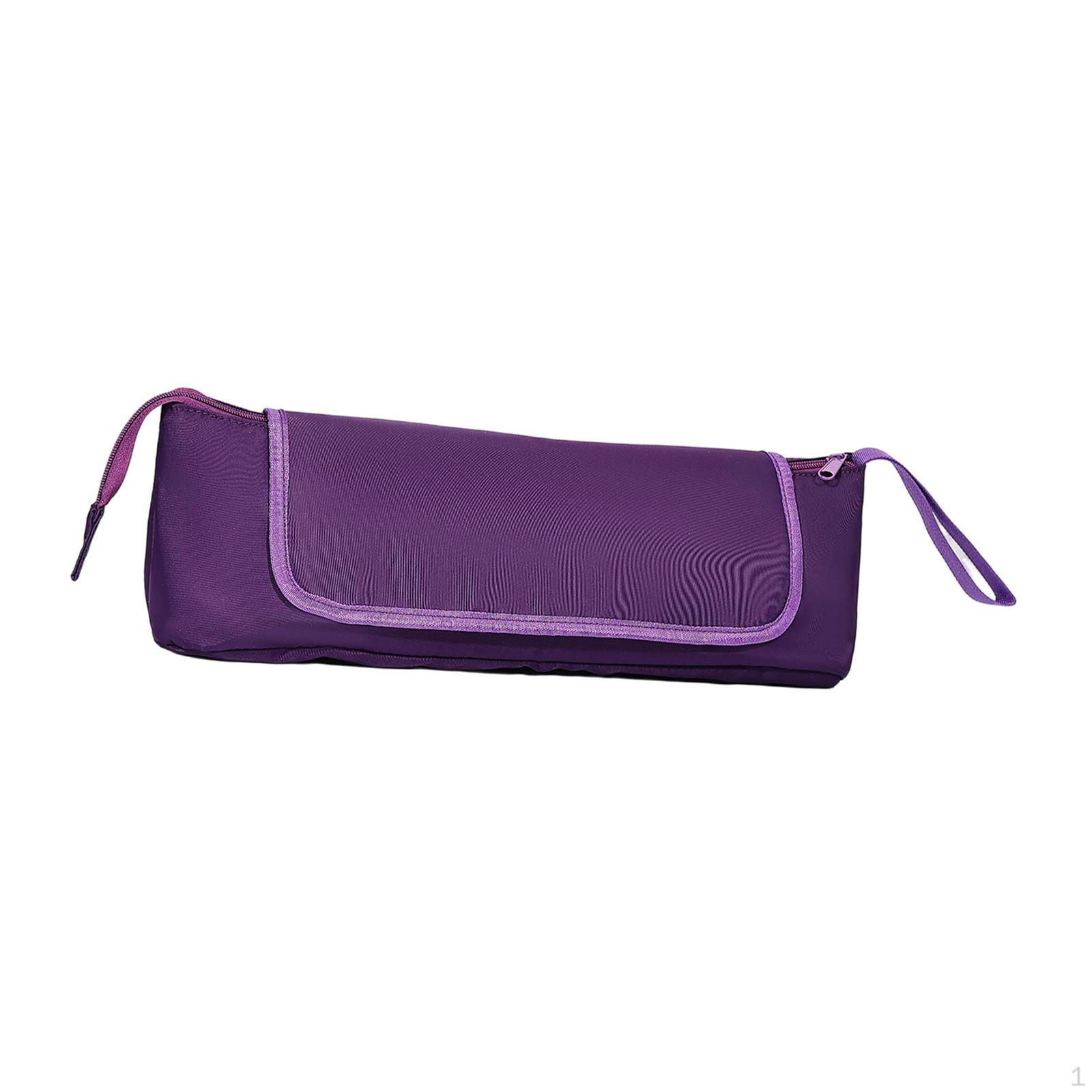 

Iron Case Travel Storage Bag Makeup Brush Holder Organizer Heat Protection Mat Double Layer Carrying фиолетовый
