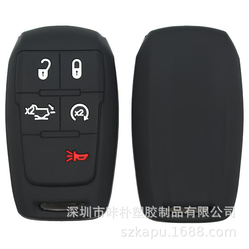 Silicone Key Case for 5-Key Dodge Journey RMA1500/2500/3000 Chrysler Cars