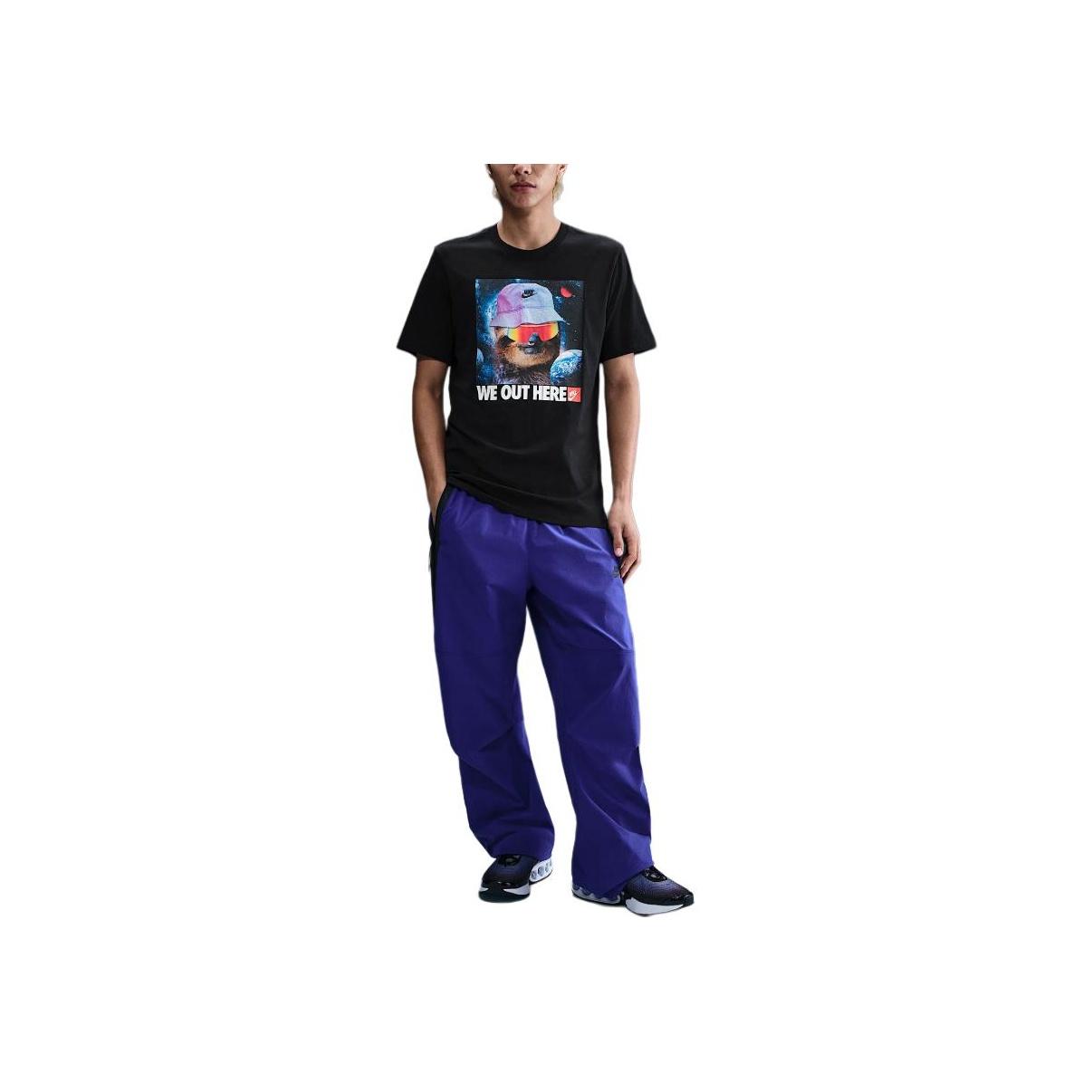 Nike Cotton Round Neck Fashion Soft Short Sleeve T-Shirt Men Tops Black HJ0753-010 L