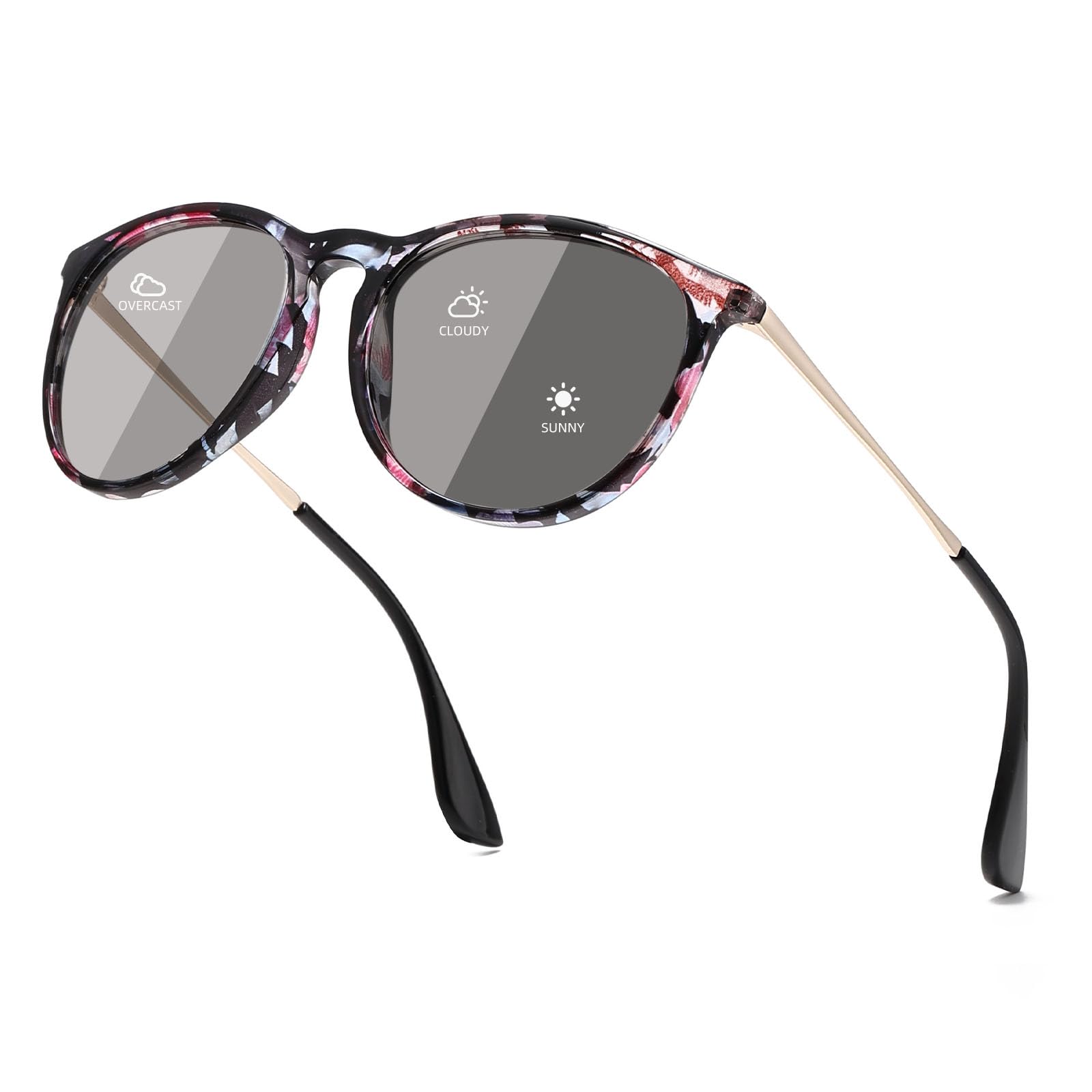 

D Lolylad Polarized Sunglasses for Men and Ultra UV400 Driving Sunglasses Women, Photochromic, Lightweight, Protection,