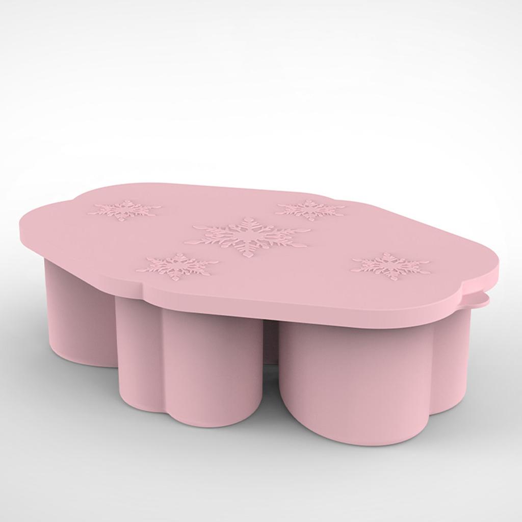 Upgraded Silicone Ice Tray And Mold Large Size Cylindrical Coffee Ice Tray For Refrigerator With Lid And Glass Accessories