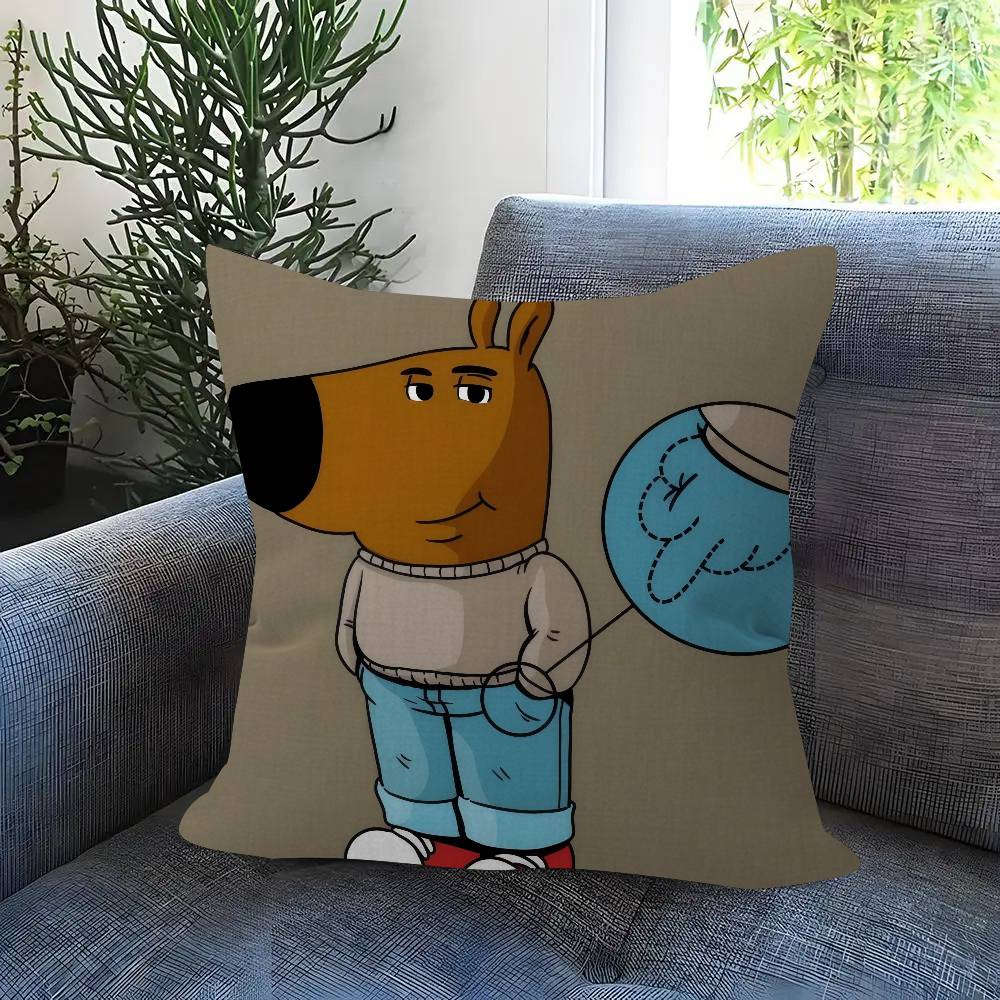 Anime Chill Fun Guys Cushion Cover Car Throw Pillow Case For Sofa Car Christmas Gift