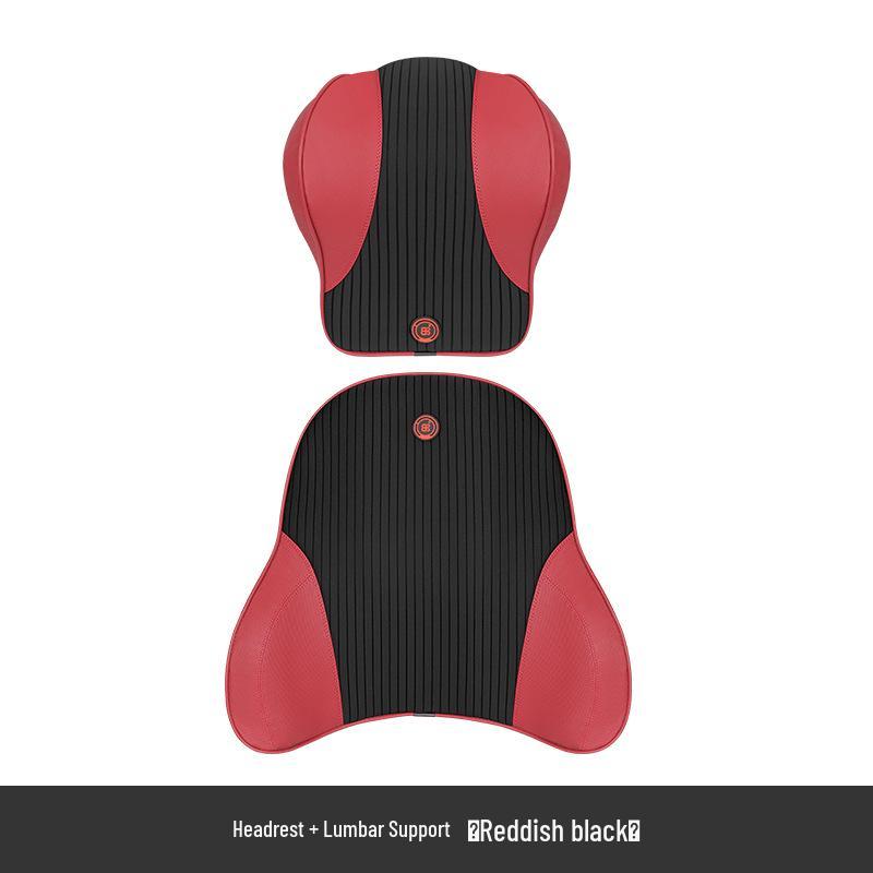 Electric Massage Lumbar Support Pillow - Memory Foam Car Seat Cushion with Remote Control.