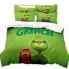 Grinch Zelené Vlasy Séria Trojdielna 3D Digitálna Obliečka na Prikrývku, Brúsna Súprava