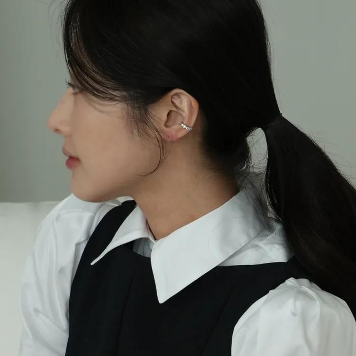 [Silver925] Pythio Snow Ear Cuff
